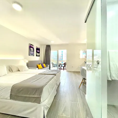 شقة Reformed Studio, Wifi, Rooftop Pool And Ocean View In Puerto De La Cruz بويرتو ذي لا كروز