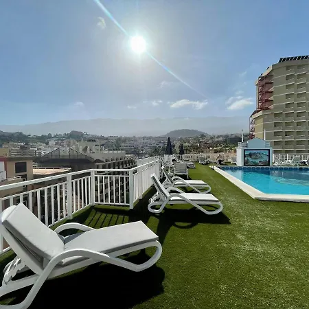 Reformed Studio, Wifi, Rooftop Pool And Ocean View In Puerto De La Cruz شقة